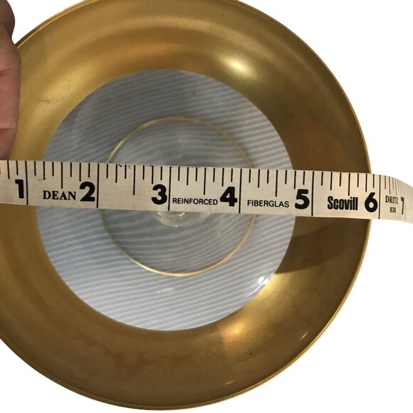 Vintage Etched Gold Leaf Martini Glass With Etched Design 6 In - Picture 4 of 7